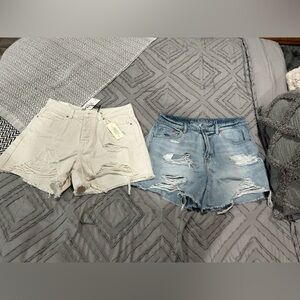 Two pairs of denim shorts!